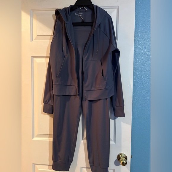 Calvin Klein Pants - Calvin Klein Women's Gray Hooded Sweatpants & Jacket Set